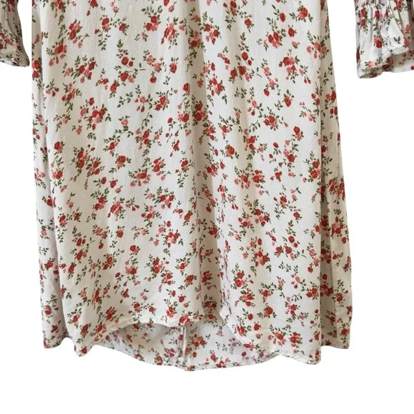 Reformation Marina Ditsy Floral Cream Mini Dress Size 0 - Picture 7 of 12
